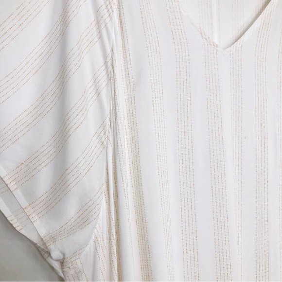 SummerSalt cream & tan graphic pinstripe caftan - Picture 3 of 13